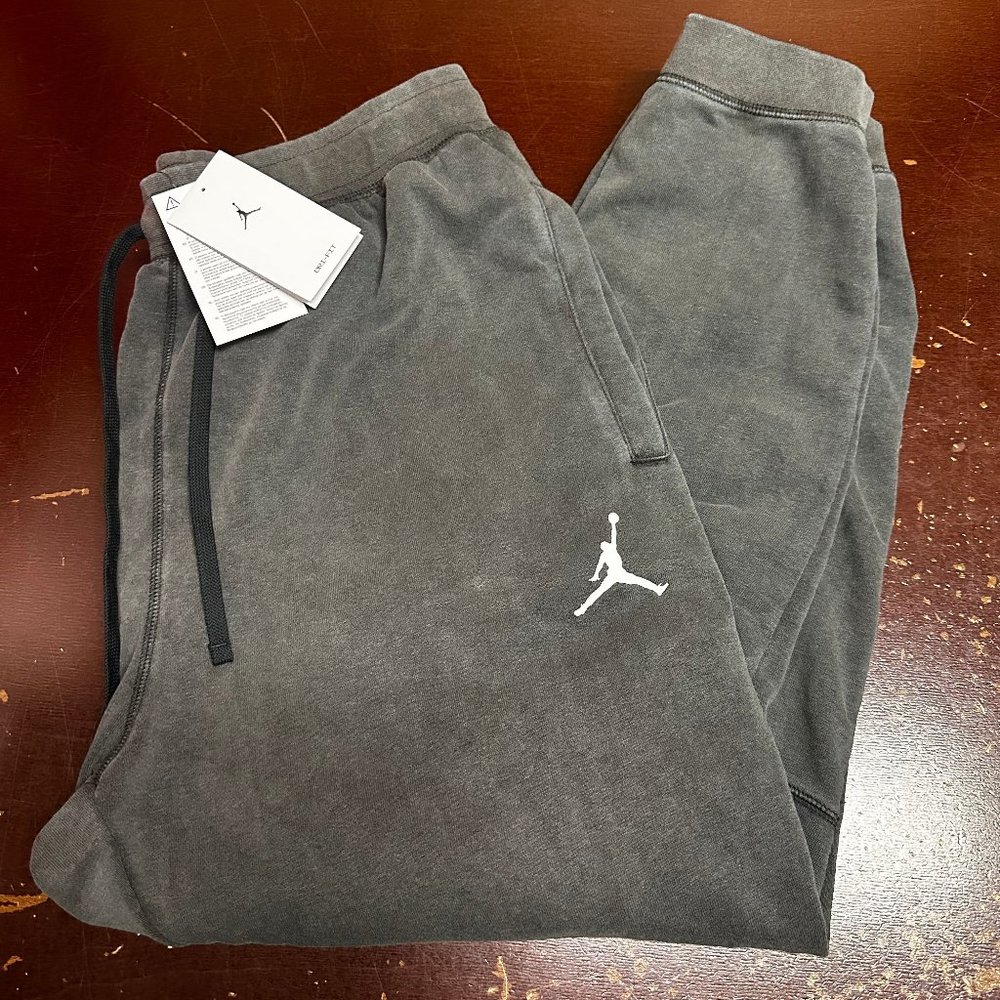 Jordon Mens Gray Dri-FIT Air DA9858-010 Tapered Leg Fleece Sweatpants Size XXL